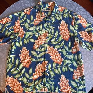 Tommy Bahama short sleeve floral 100% silk men’s button-down shirts size XXL